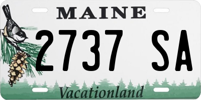 ME license plate 2737SA