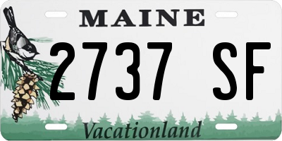 ME license plate 2737SF