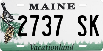 ME license plate 2737SK