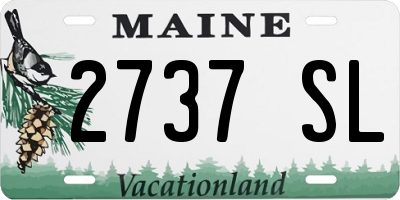 ME license plate 2737SL