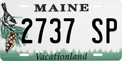 ME license plate 2737SP