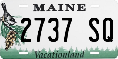 ME license plate 2737SQ