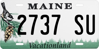 ME license plate 2737SU
