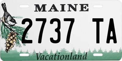 ME license plate 2737TA