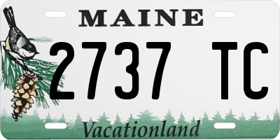 ME license plate 2737TC