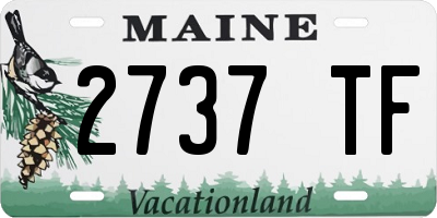 ME license plate 2737TF