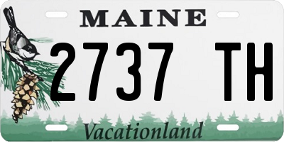 ME license plate 2737TH
