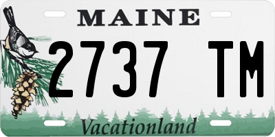 ME license plate 2737TM