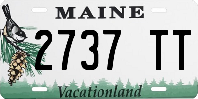 ME license plate 2737TT