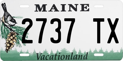ME license plate 2737TX