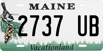 ME license plate 2737UB