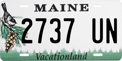 ME license plate 2737UN
