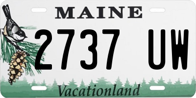 ME license plate 2737UW