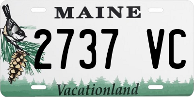 ME license plate 2737VC