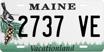 ME license plate 2737VE