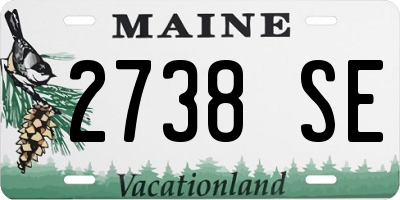 ME license plate 2738SE