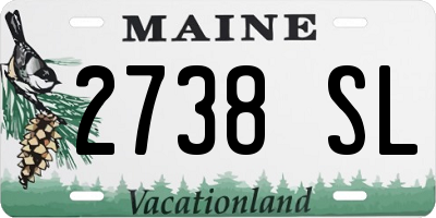 ME license plate 2738SL