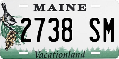 ME license plate 2738SM