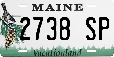 ME license plate 2738SP