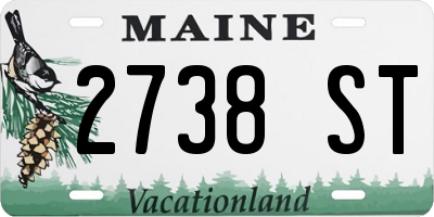 ME license plate 2738ST