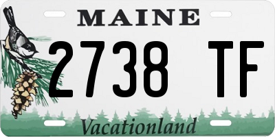 ME license plate 2738TF