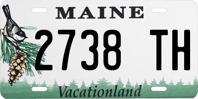 ME license plate 2738TH