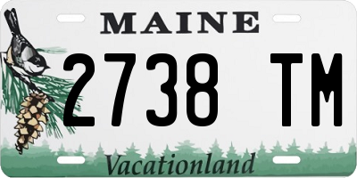 ME license plate 2738TM