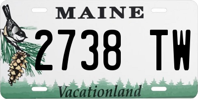 ME license plate 2738TW