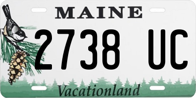 ME license plate 2738UC