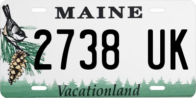 ME license plate 2738UK