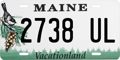 ME license plate 2738UL
