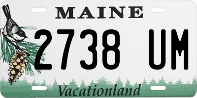 ME license plate 2738UM