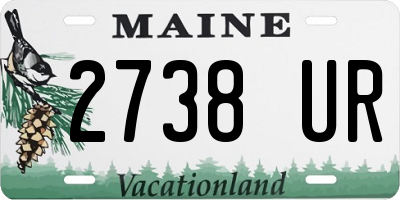 ME license plate 2738UR