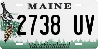 ME license plate 2738UV