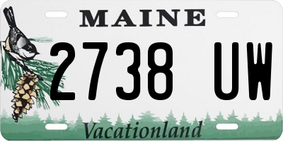 ME license plate 2738UW