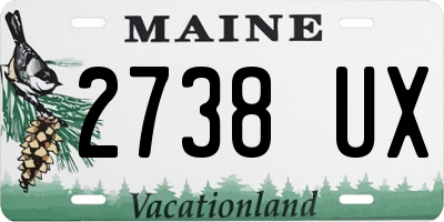 ME license plate 2738UX