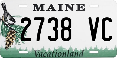 ME license plate 2738VC