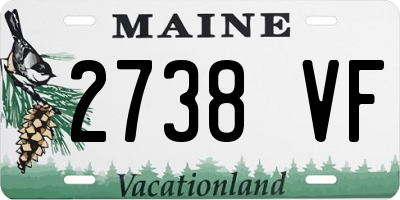 ME license plate 2738VF
