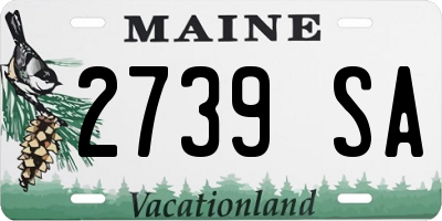 ME license plate 2739SA