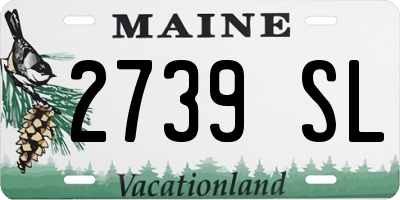ME license plate 2739SL