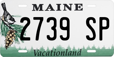 ME license plate 2739SP