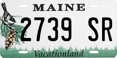 ME license plate 2739SR