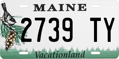 ME license plate 2739TY