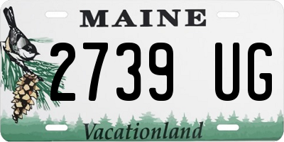 ME license plate 2739UG