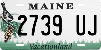 ME license plate 2739UJ