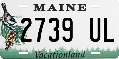 ME license plate 2739UL