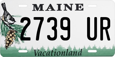 ME license plate 2739UR