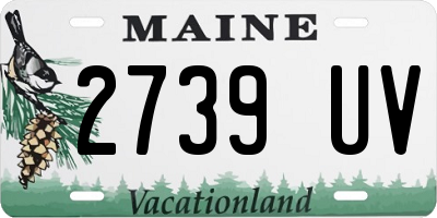 ME license plate 2739UV