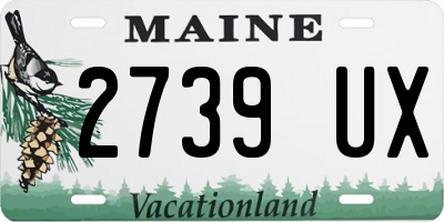 ME license plate 2739UX