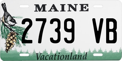 ME license plate 2739VB